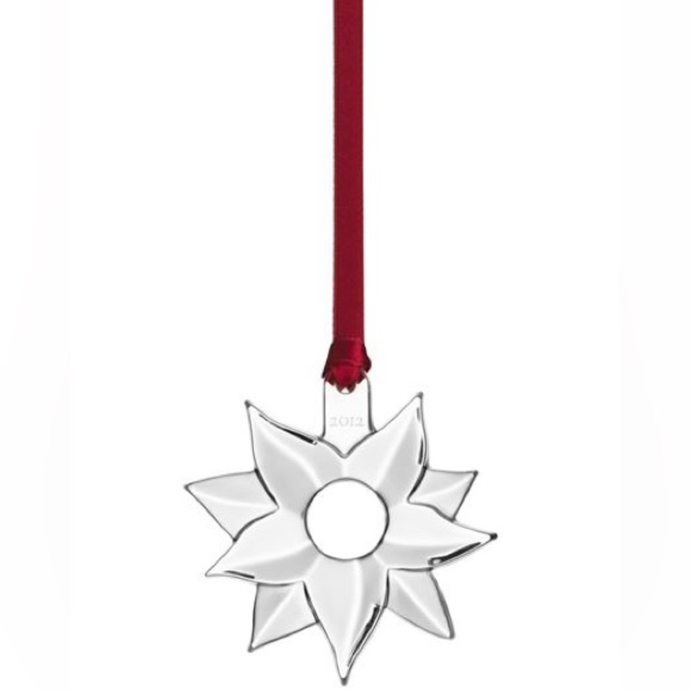 Orrefors 2012 Annual Holiday Ornament Erika Lagerbieke Glass Christmas Flower